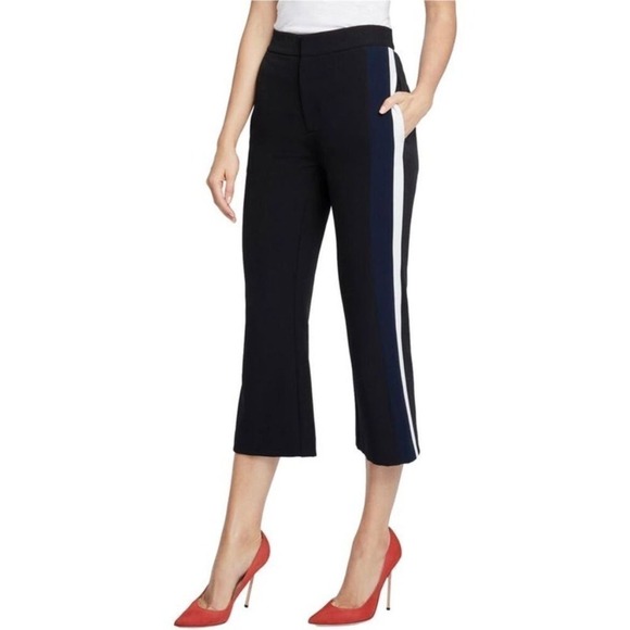 RACHEL Rachel Roy NWT Side Stripe Cropped High Rise Dress Pants Black Size 2 - Picture 13 of 13
